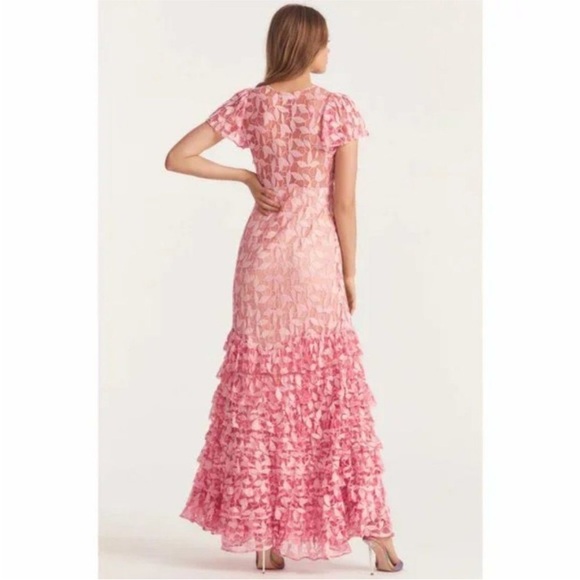 NWT LoveShackFancy Kamber Pink Floral Maxi Dress Gown - Picture 9 of 13